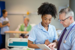 young nurse with doctor